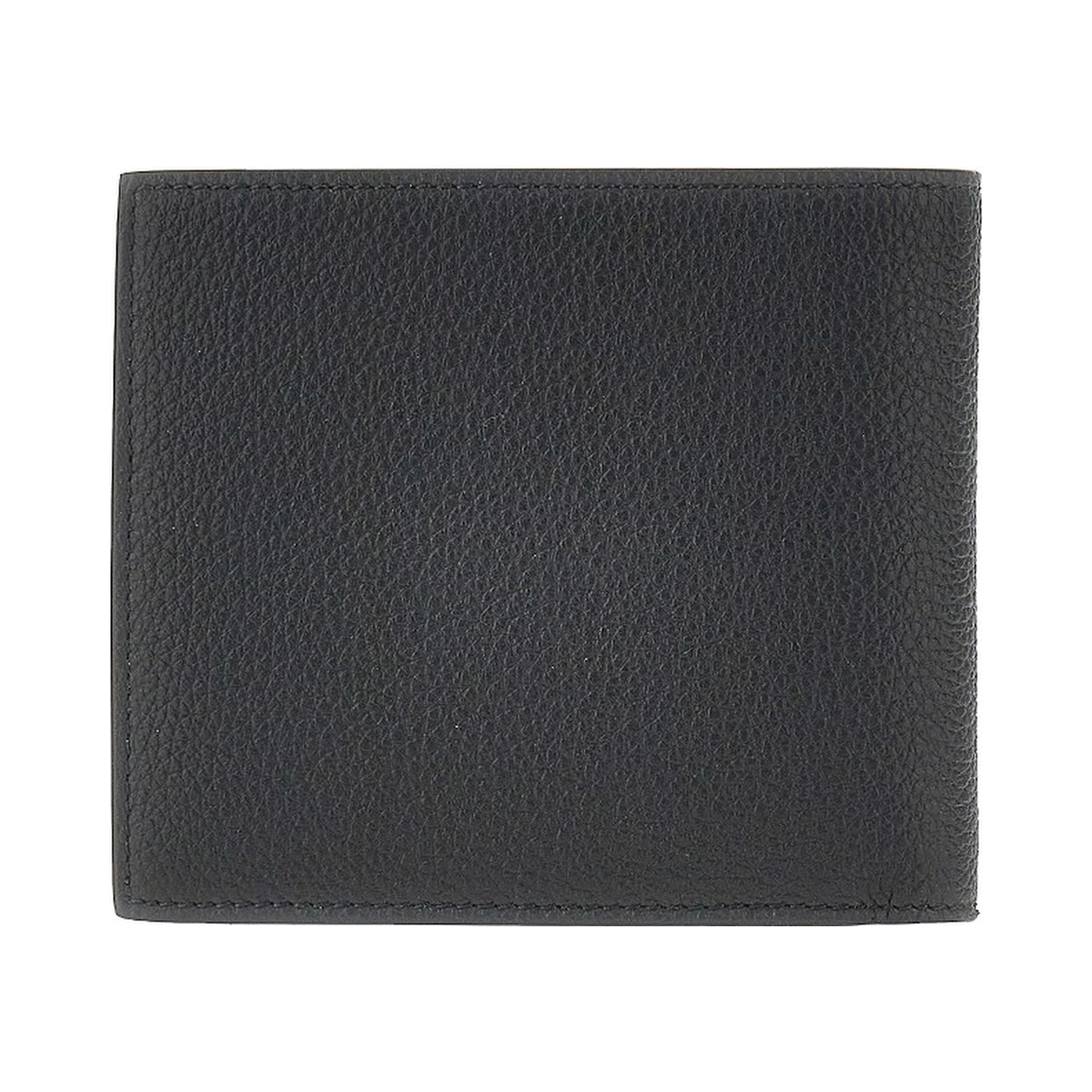 Grained leather bi-fold wallet