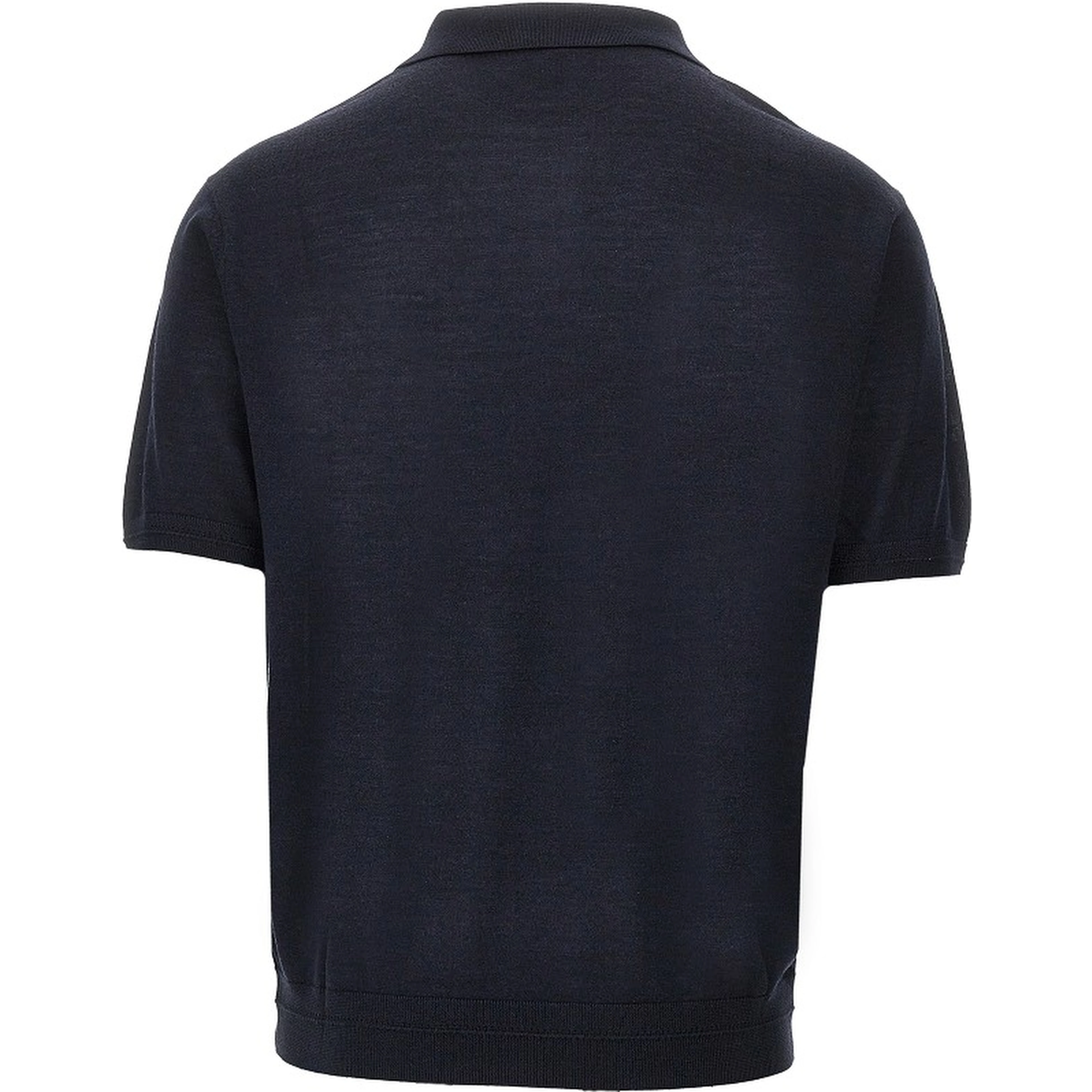 Virgin wool and silk polo shirt