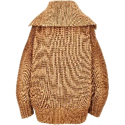 Wool and cashmere sweater with slanted zip