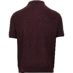 Virgin wool and silk polo shirt