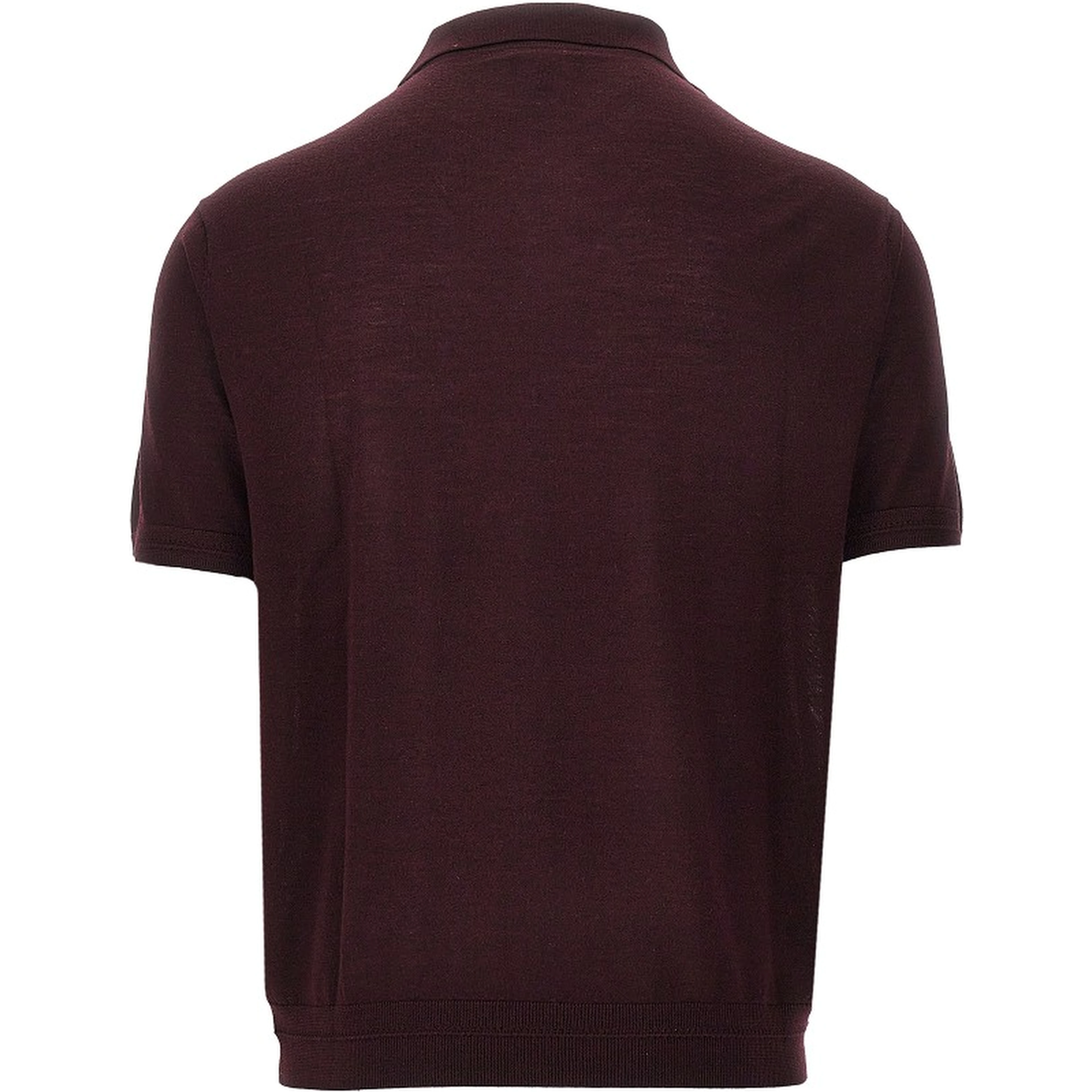 Virgin wool and silk polo shirt