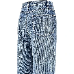 Straight leg jeans with T Monogram motif