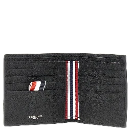 Grained leather bi-fold wallet