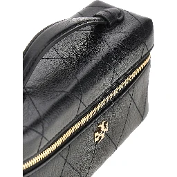 Quilted leather 'Charlie' beauty case bag