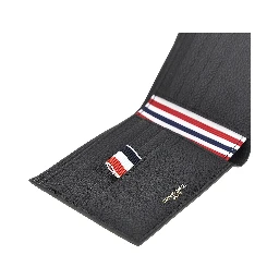 Grained leather bi-fold wallet
