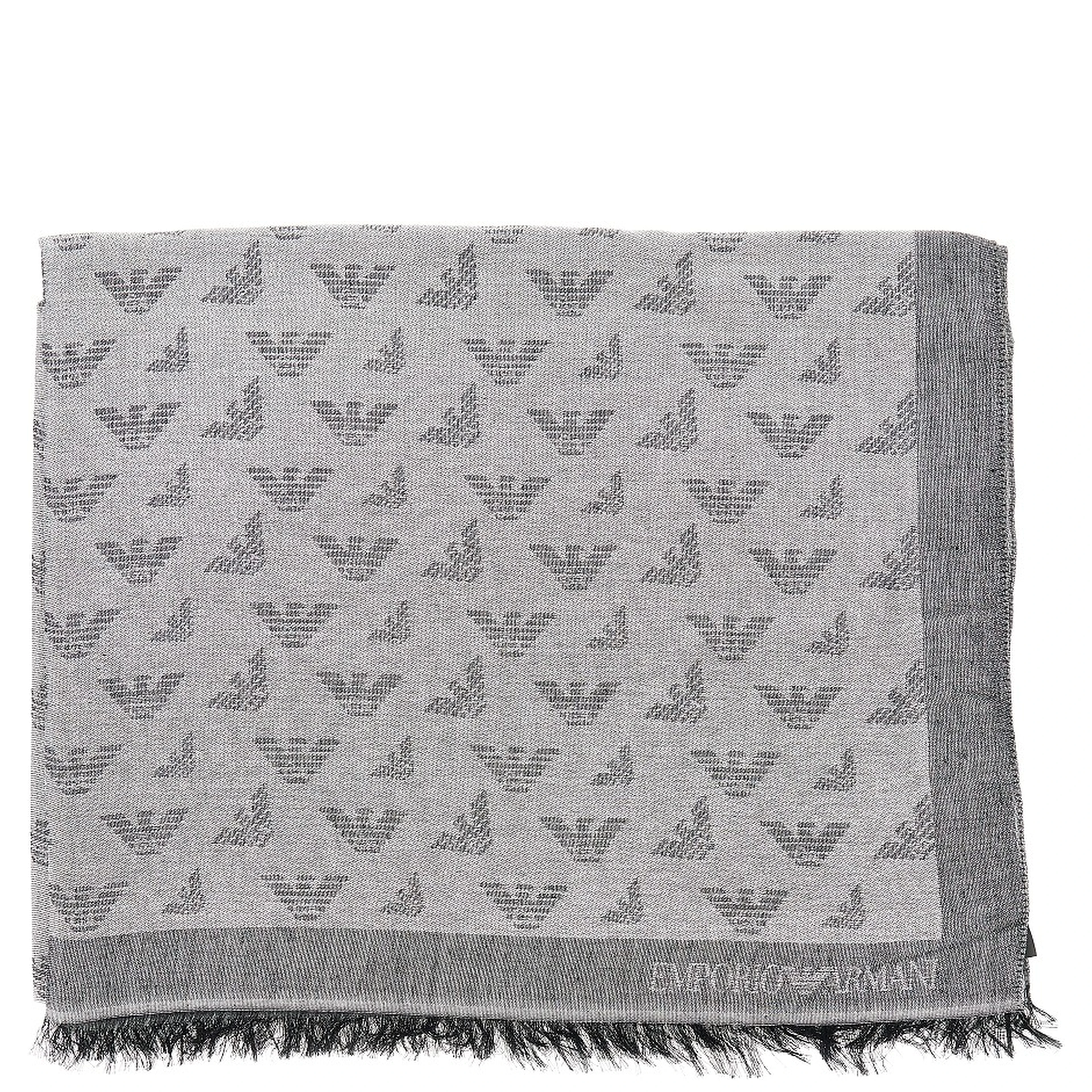 Viscose-blend scarf with Eagle motif