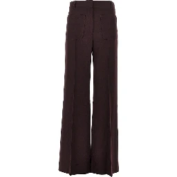 'Alina' wool flannel pants