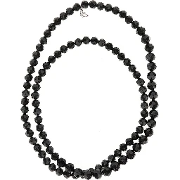 Multifaceted beads long necklace