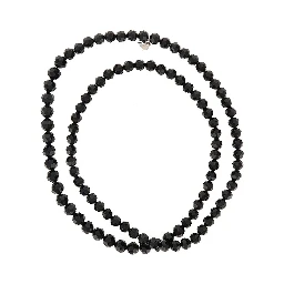 Multifaceted beads long necklace