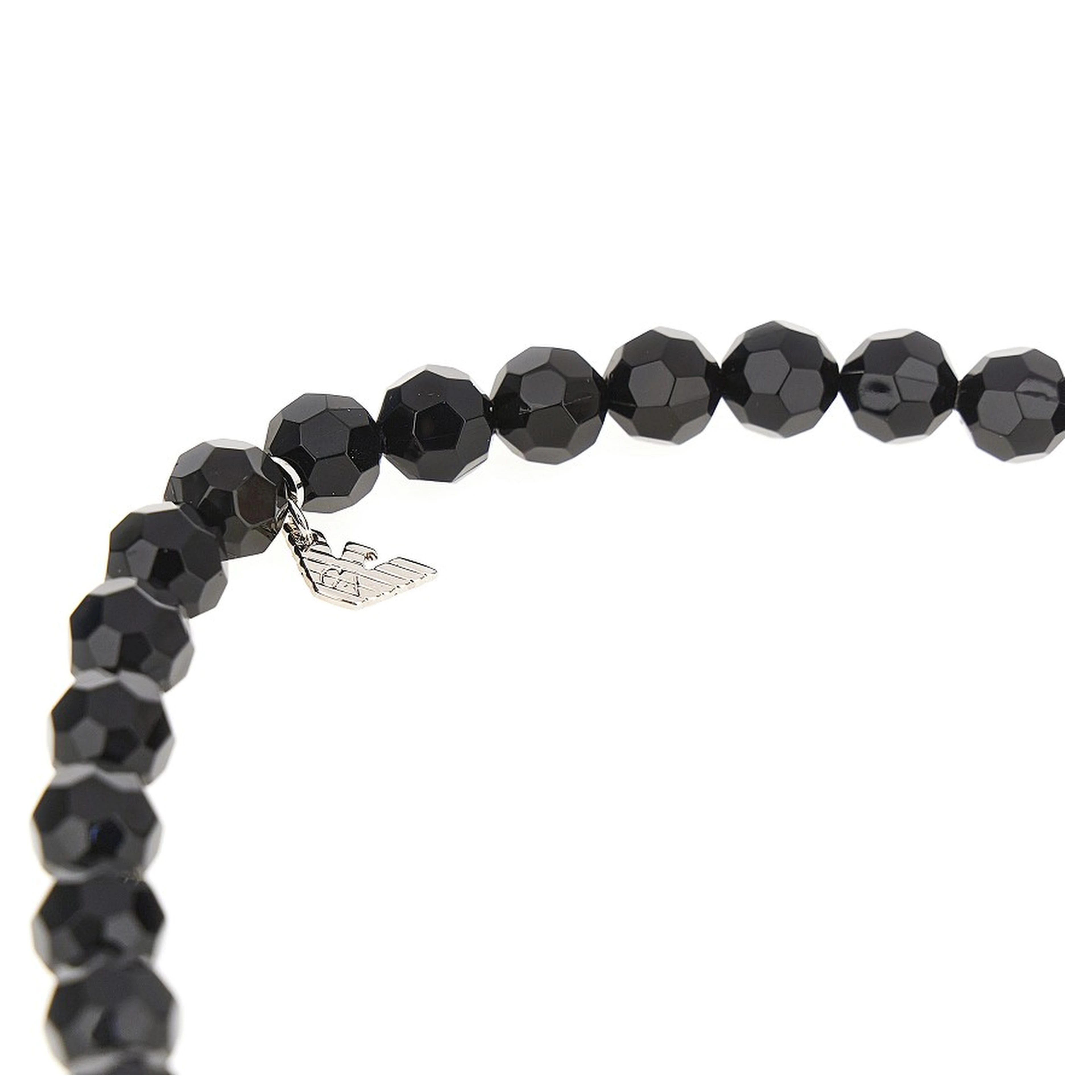 Multifaceted beads long necklace
