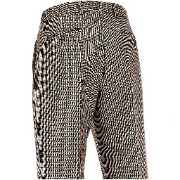 Check tweed pants with darts