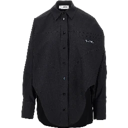 Oversized shirt with moulded hem