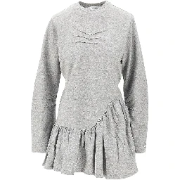 Mélange jersey mini dress