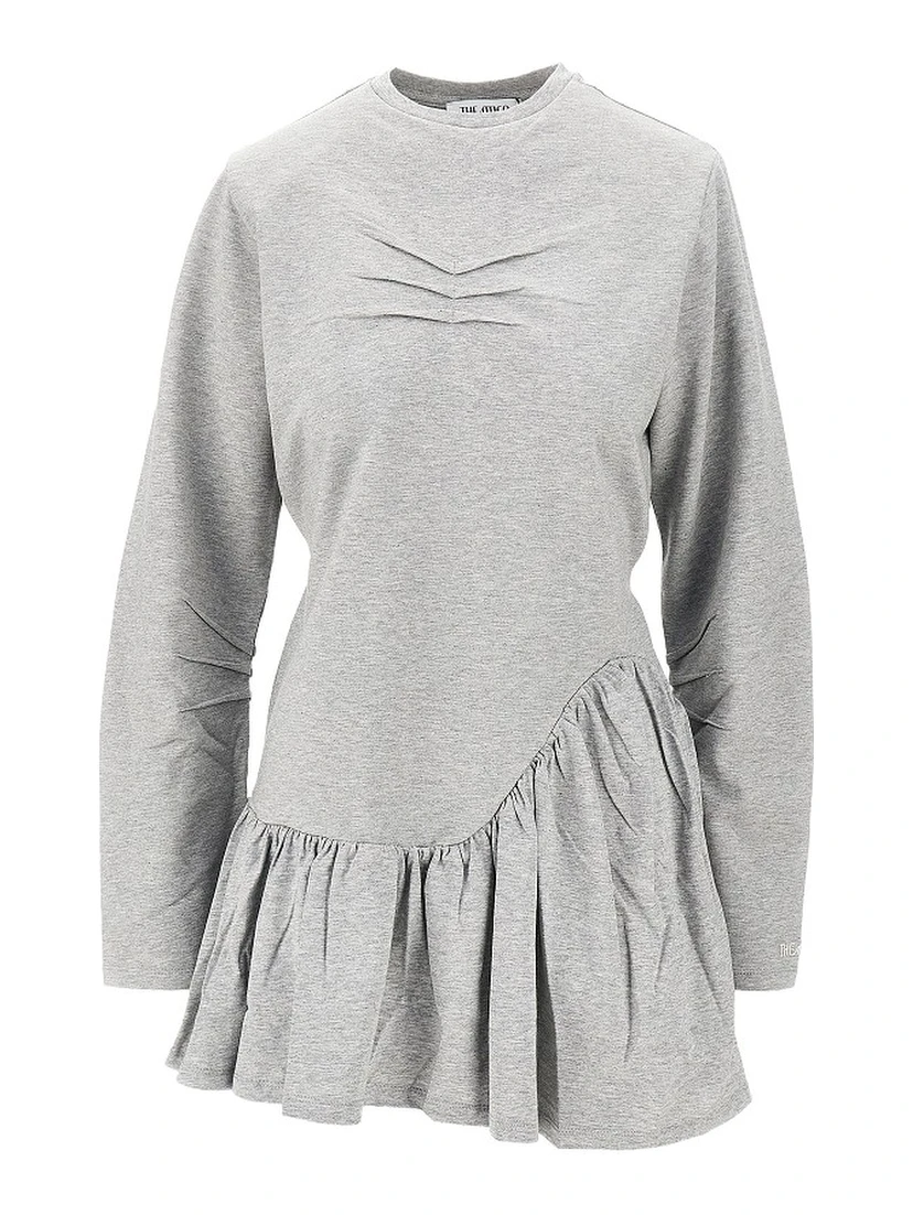 Mélange jersey mini dress