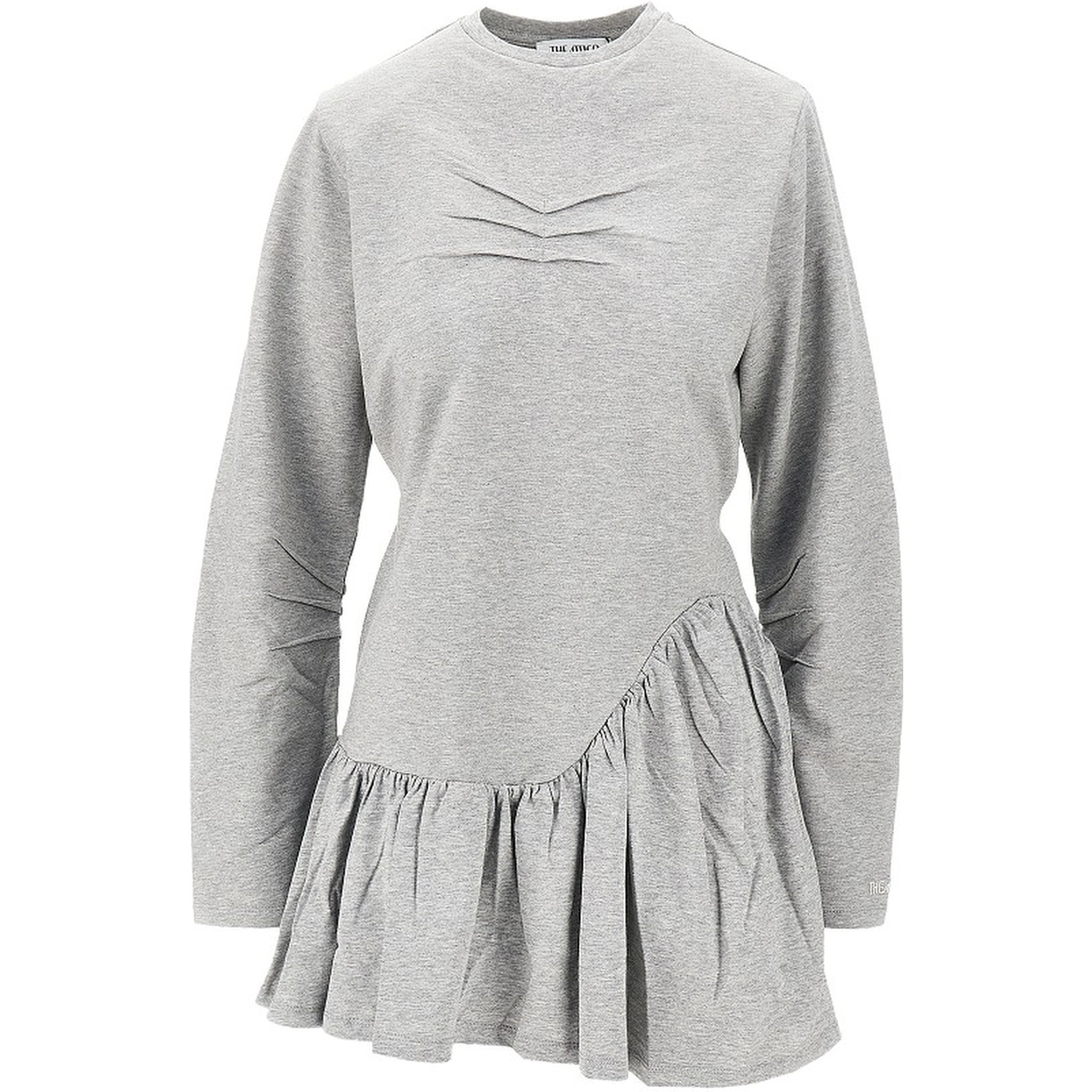 Mélange jersey mini dress
