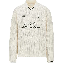 Knitted polo shirt with logo embroidery