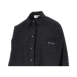 Oversized shirt with moulded hem