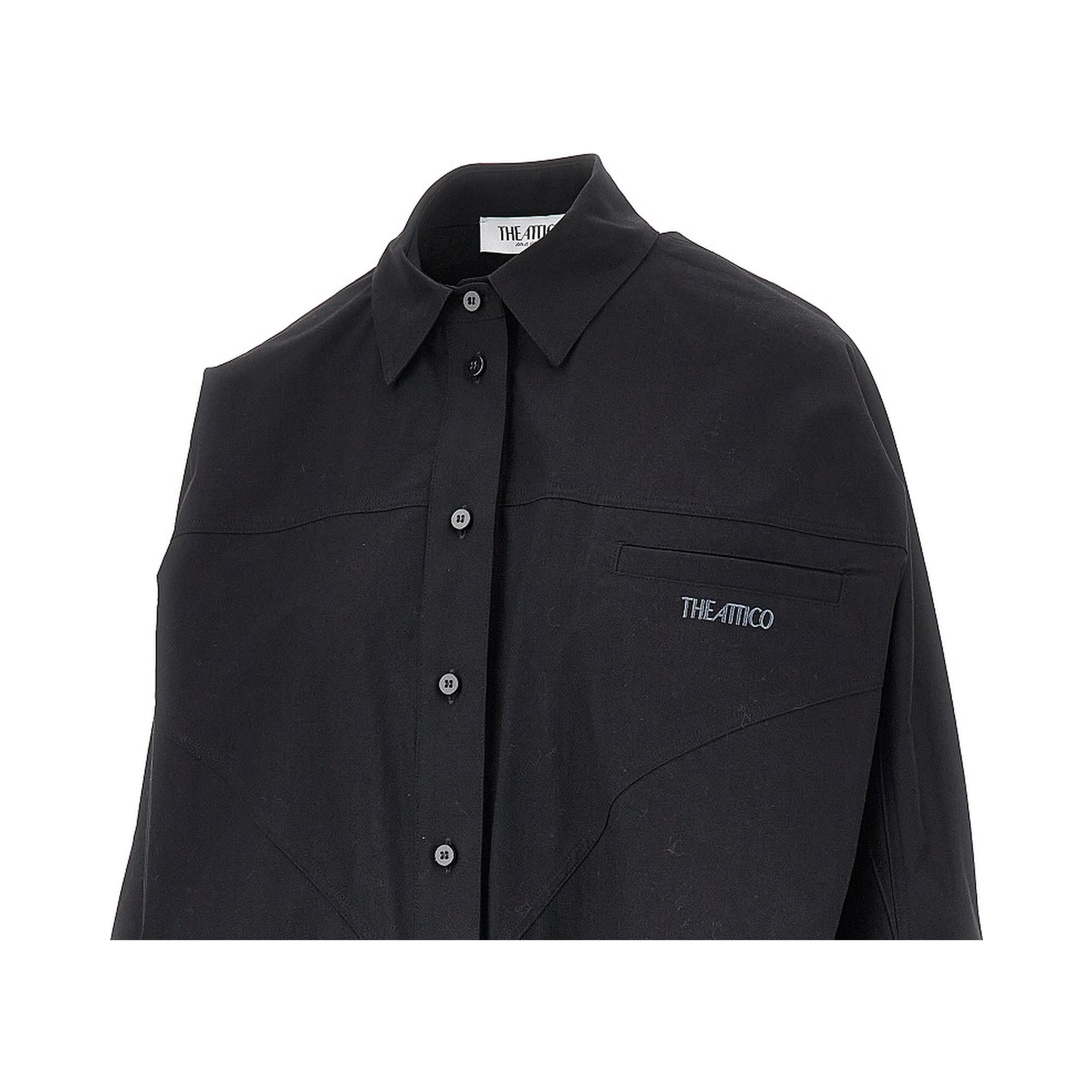 Oversized shirt with moulded hem