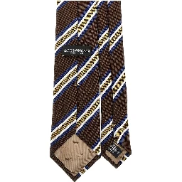 Silk necktie with jacquard motif