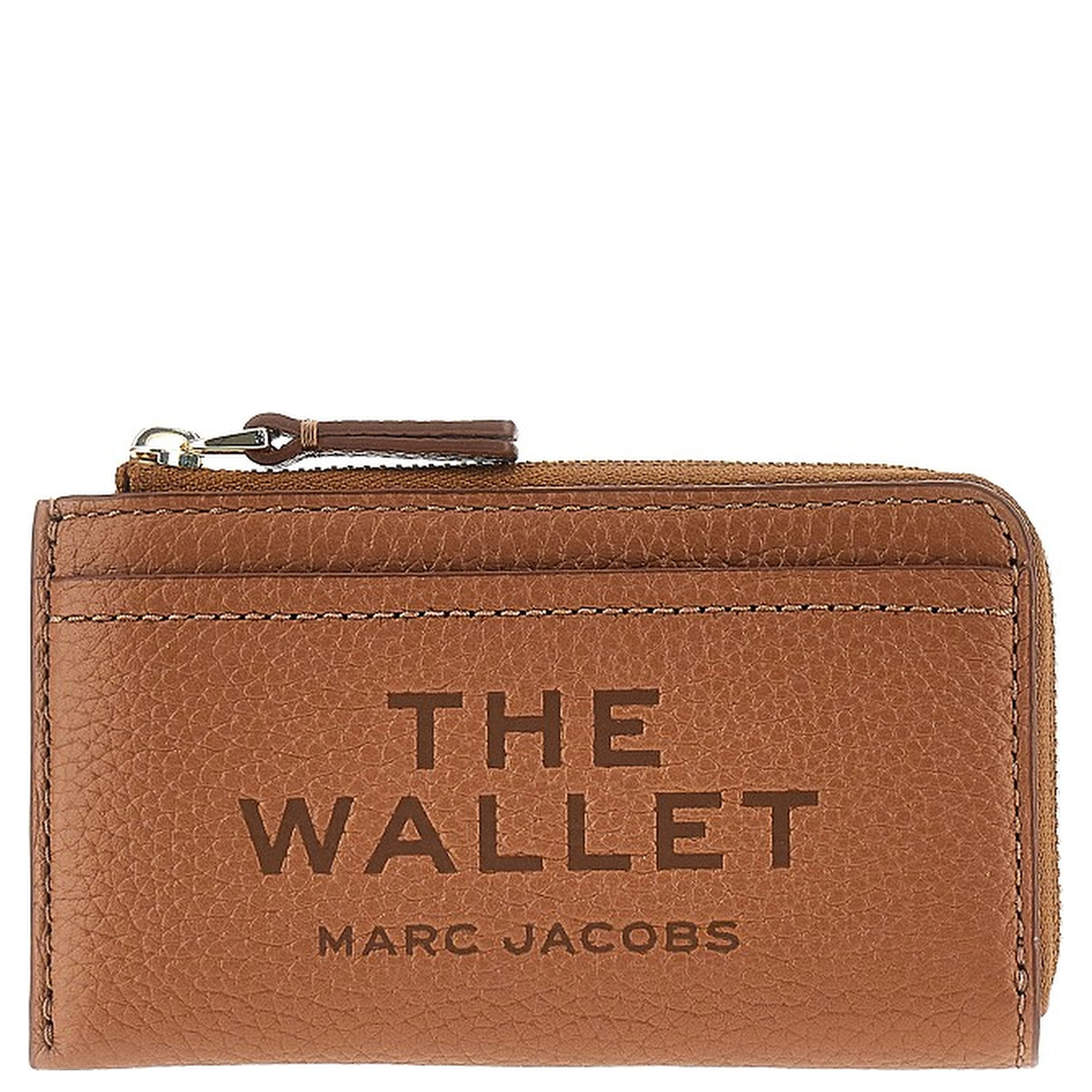Grained leather zip wallet