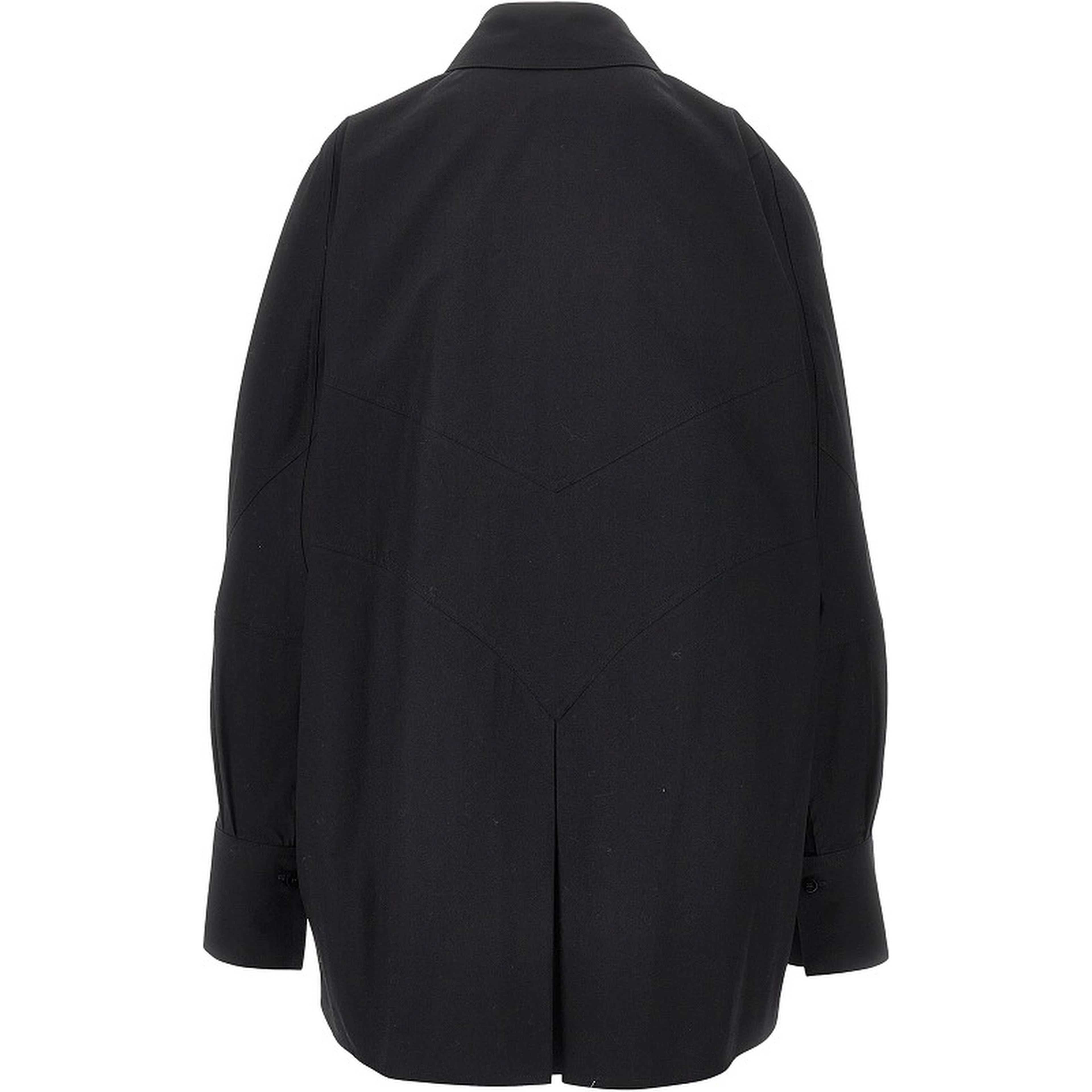 Oversized shirt with moulded hem