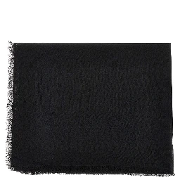 Jacquard logo modal-blend shawl