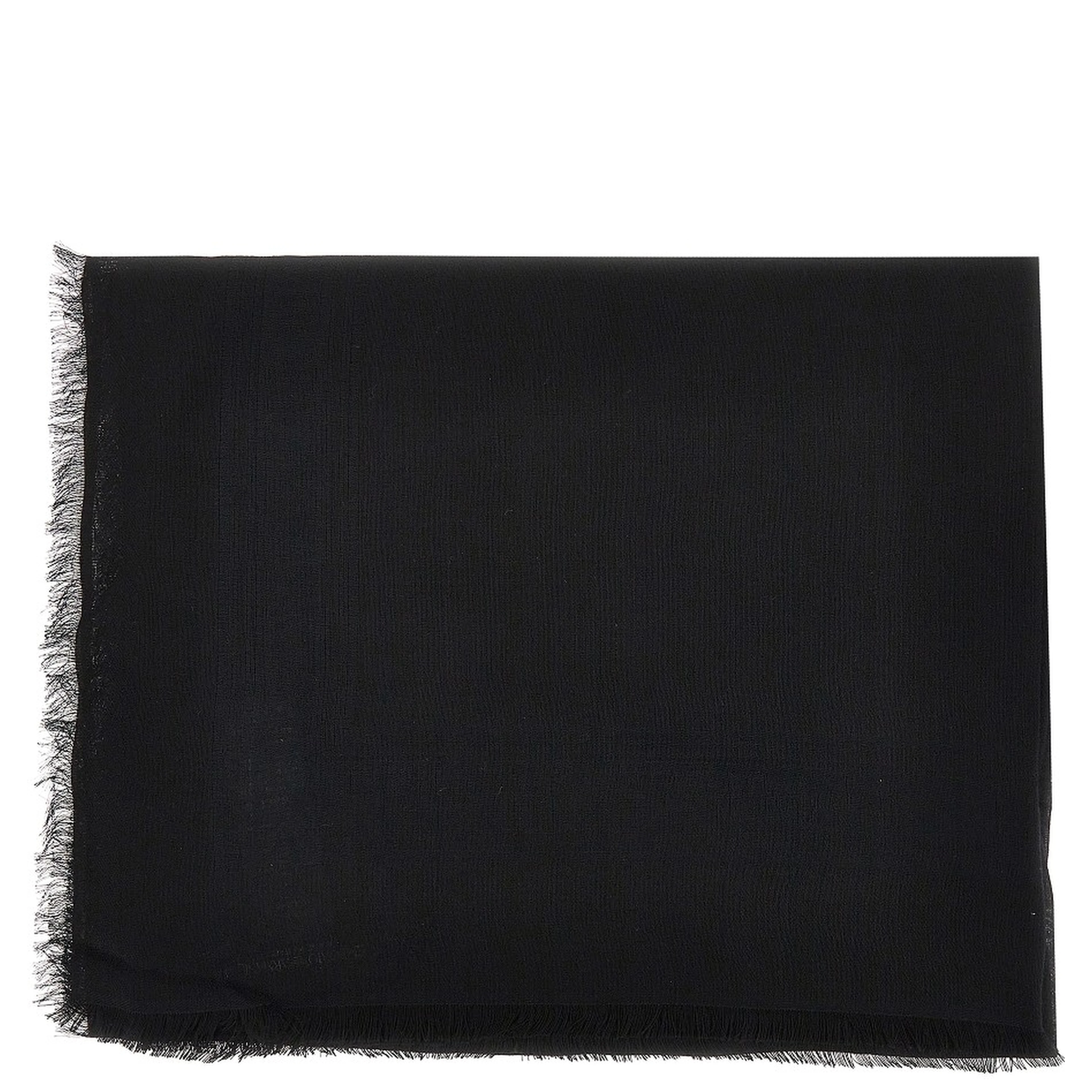 Jacquard logo modal-blend shawl