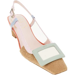 'Belle Vivier' multicoloured slingback pumps