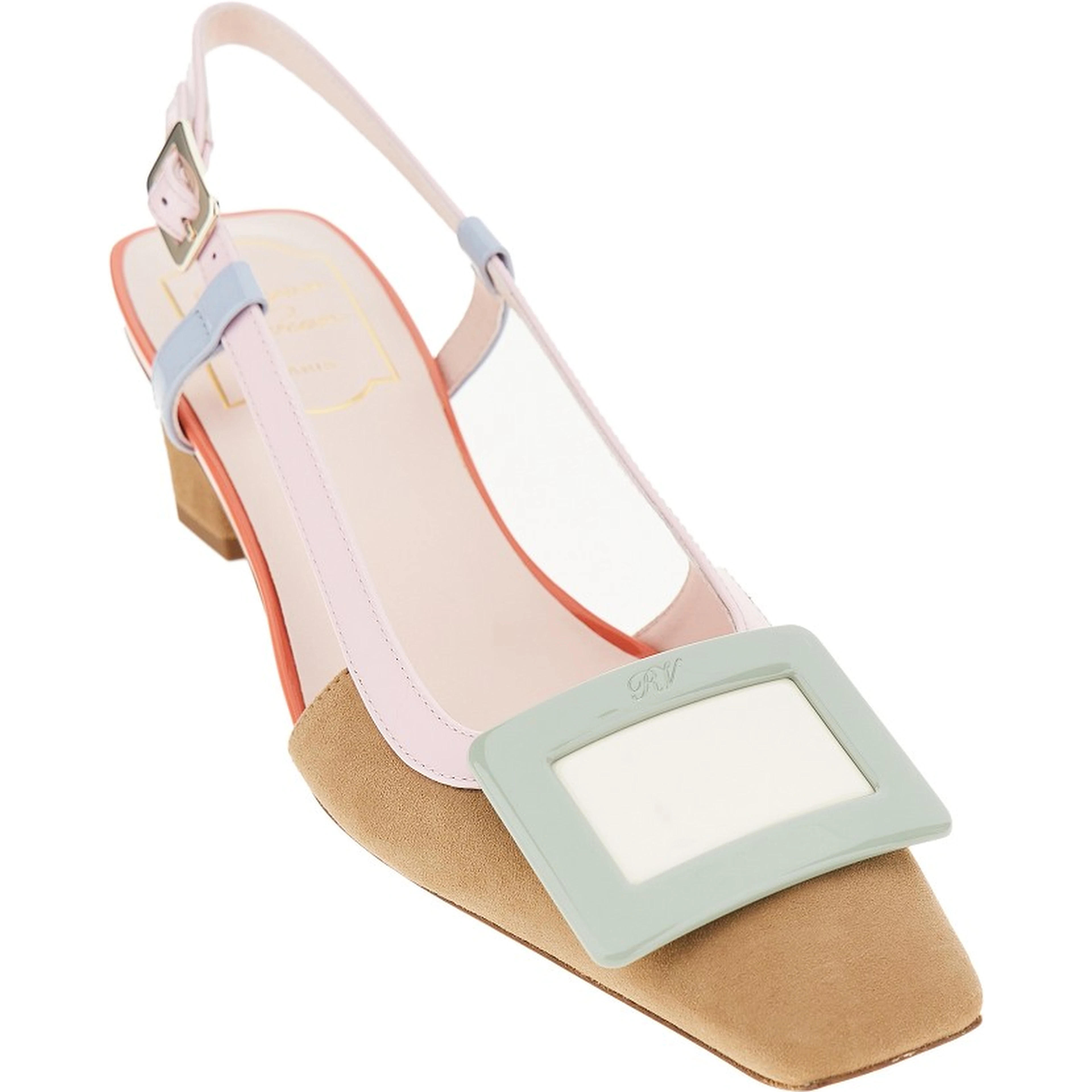 'Belle Vivier' multicoloured slingback pumps