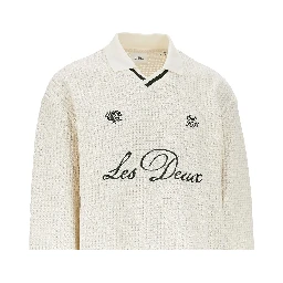 Knitted polo shirt with logo embroidery