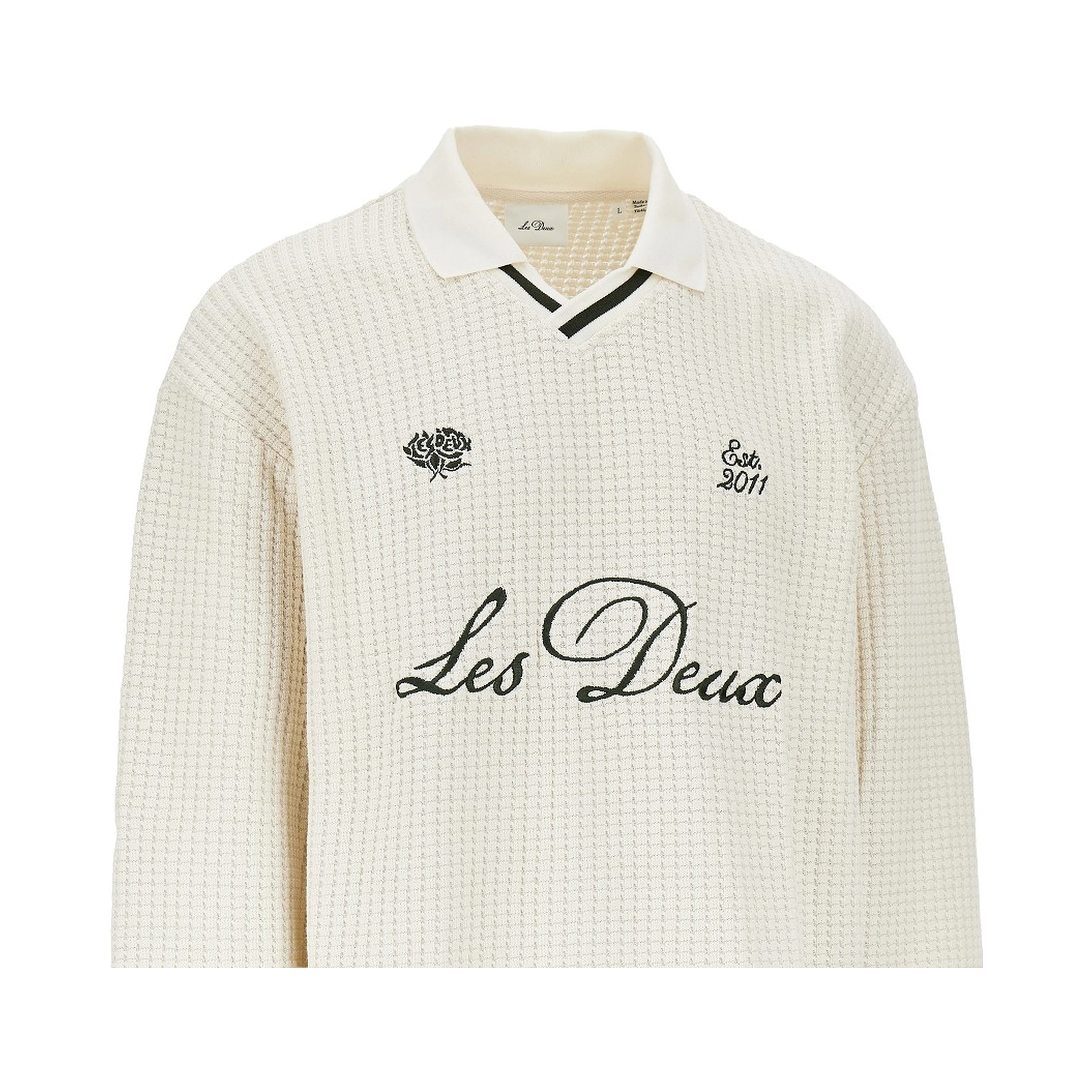 Knitted polo shirt with logo embroidery