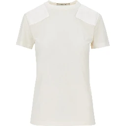Cotton and lyocell T-shirt with patch