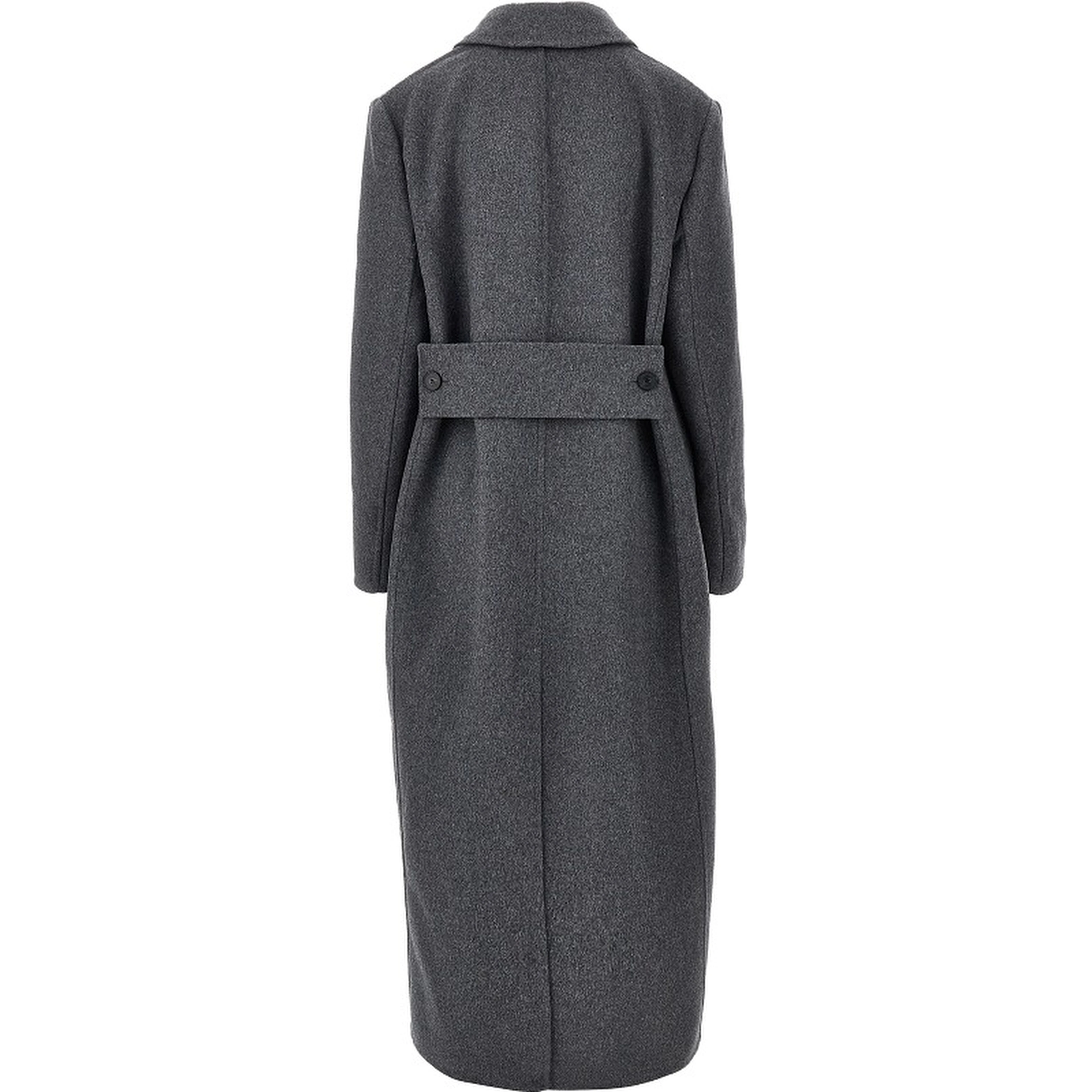Mélange wool and cashmere long coat