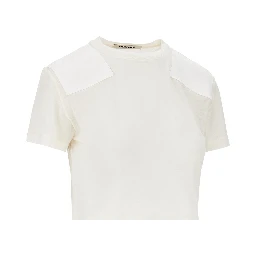 Cotton and lyocell T-shirt with patch