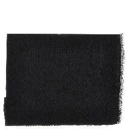 Jacquard logo modal-blend shawl