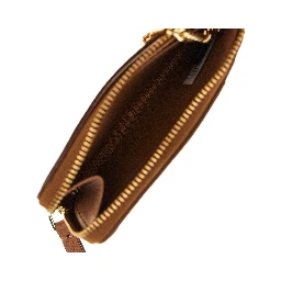 Grained leather zip wallet