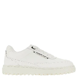 Leather sneakers with side logo