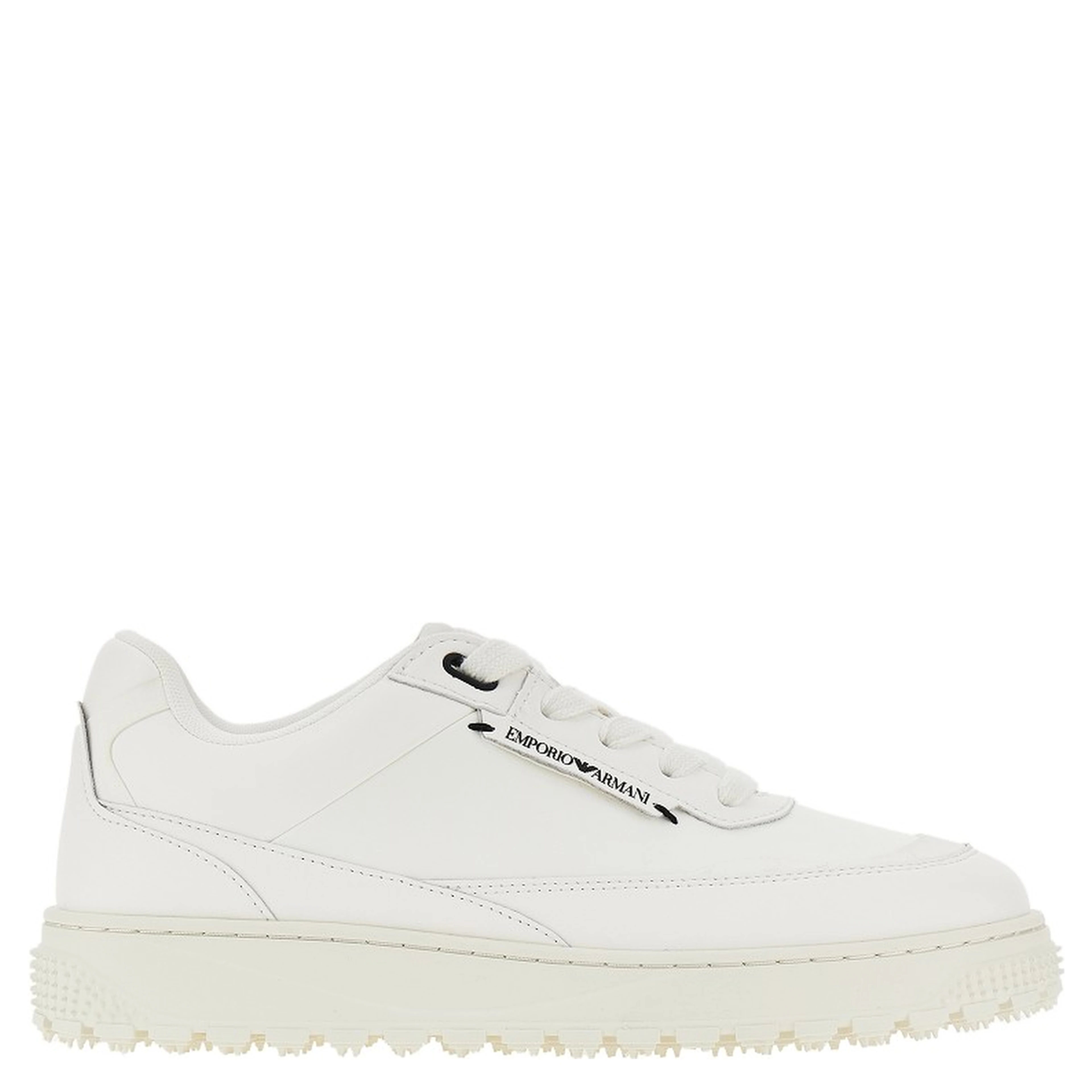 Leather sneakers with side logo