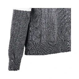 Cotton cardigan with 4 Bar detail