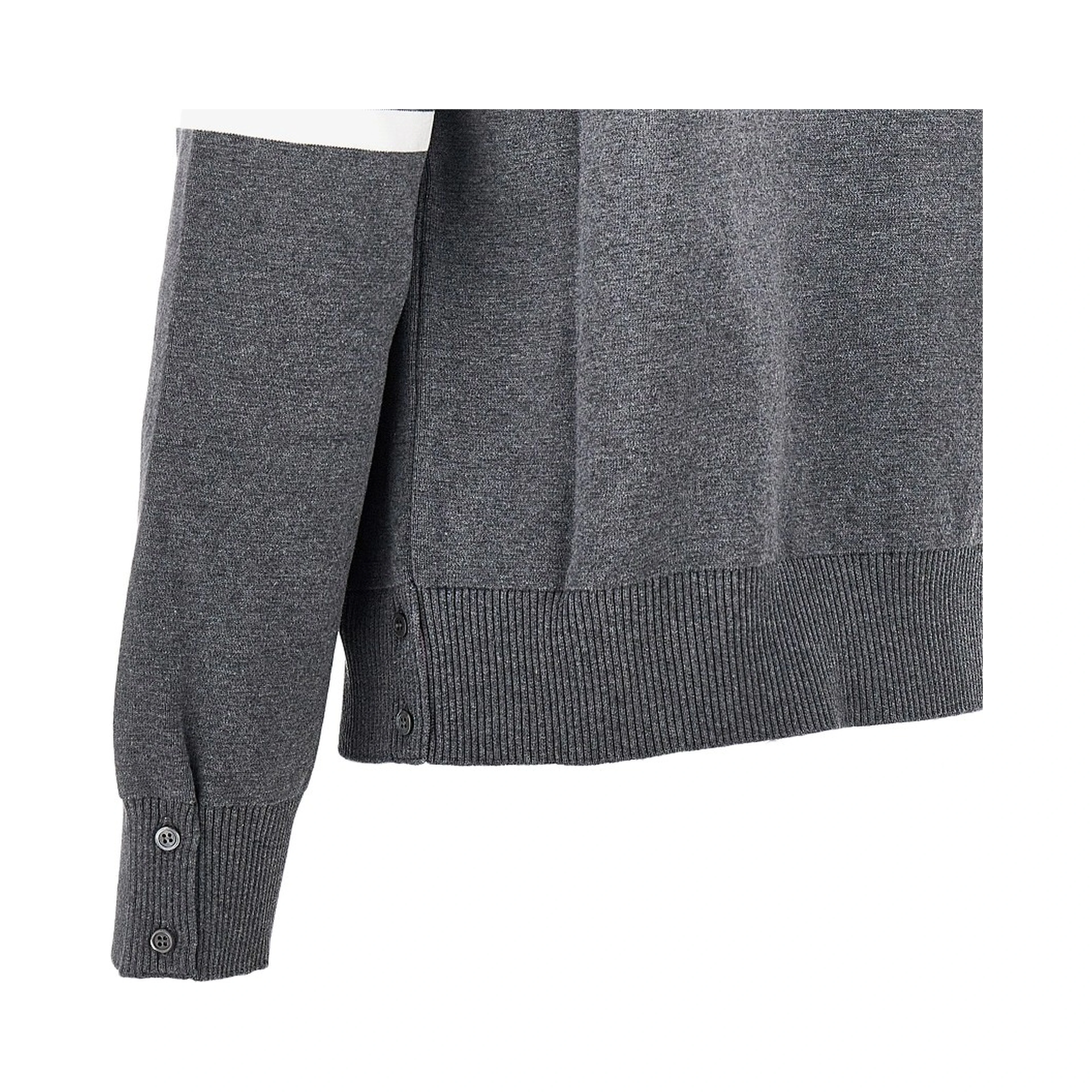 Cotton cardigan with 4 Bar detail