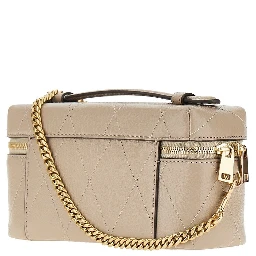 Quilted leather 'Charlie' beauty case bag