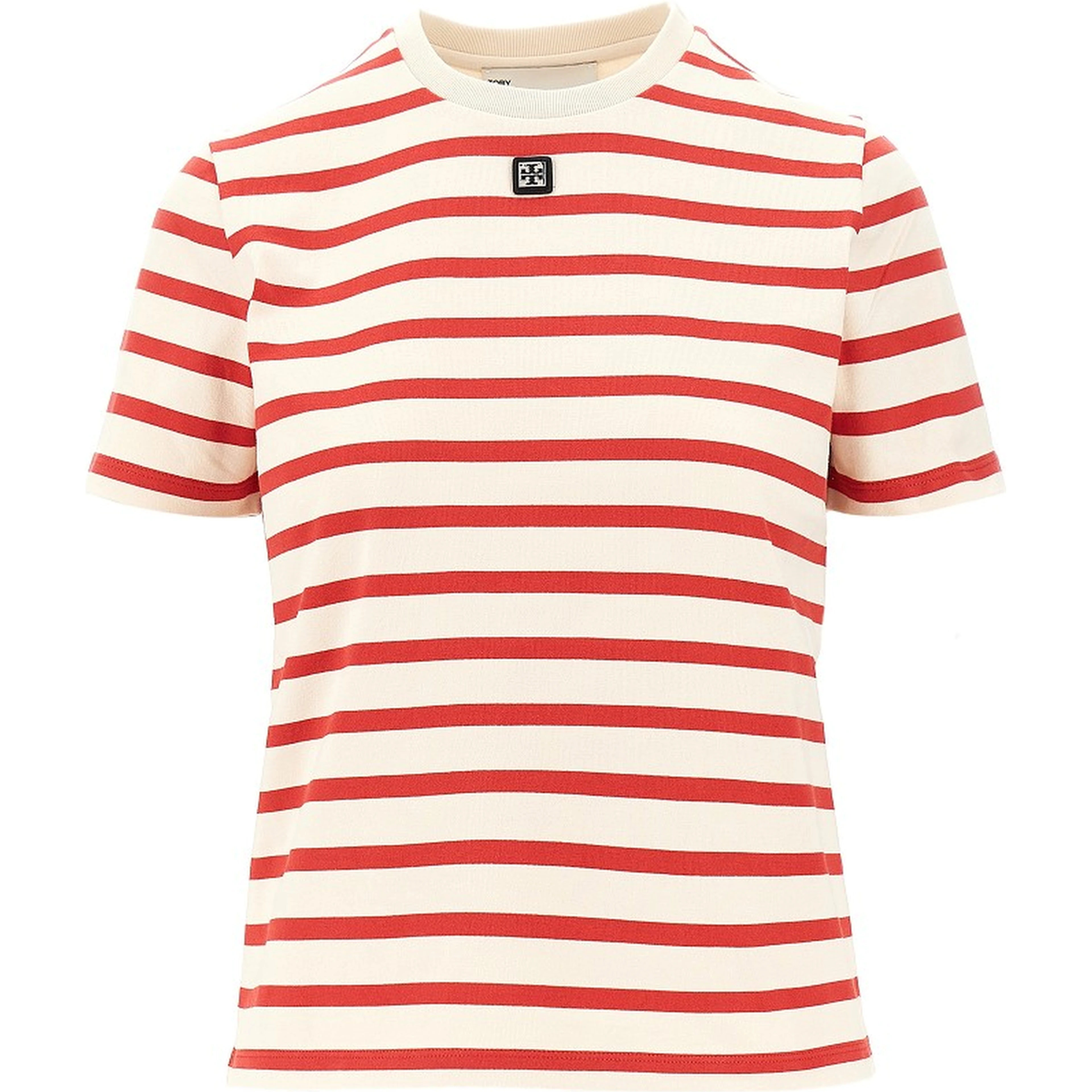 Striped T-shirt with logo detail