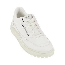 Leather sneakers with side logo