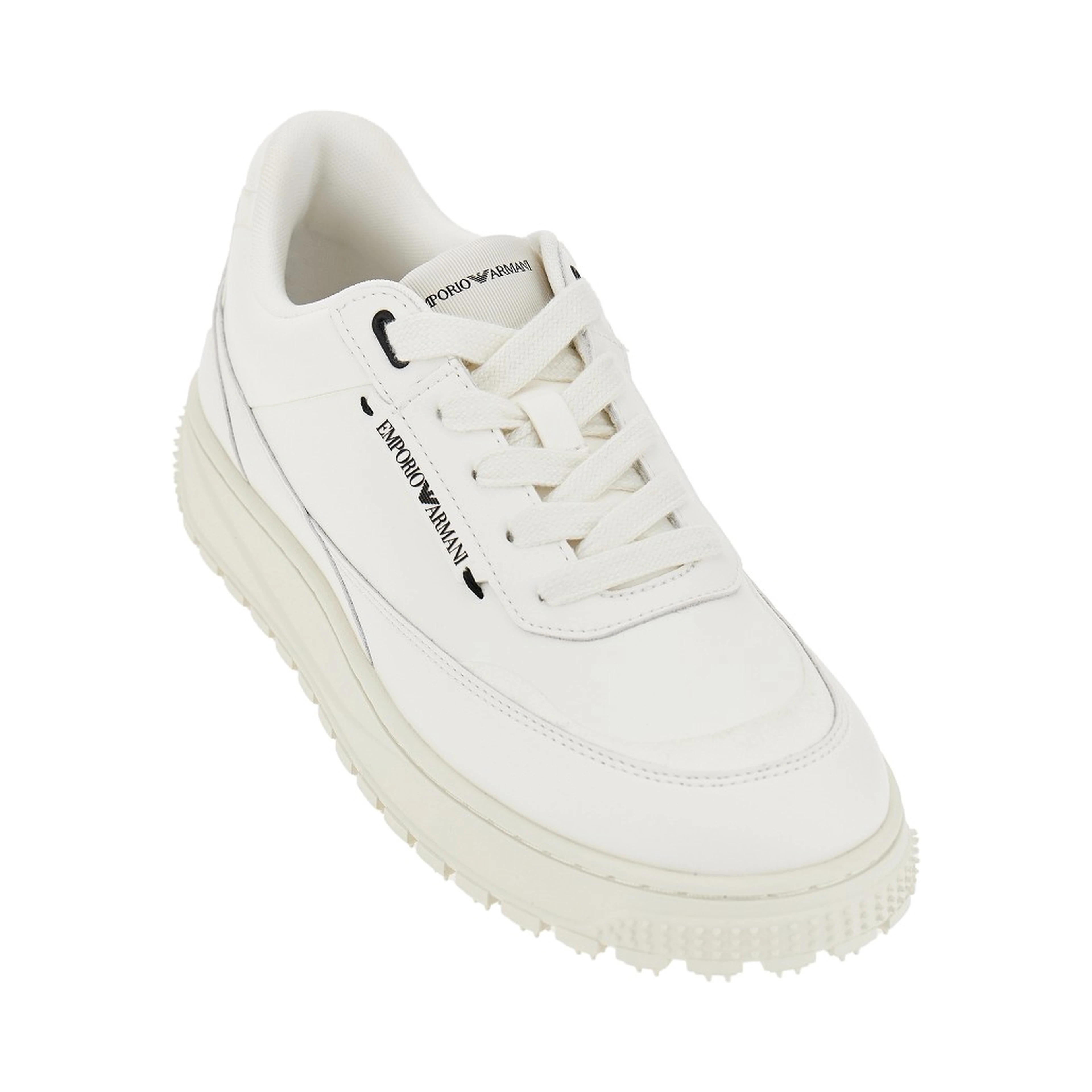 Leather sneakers with side logo
