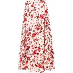 Silk-blend 'Hilza' long skirt