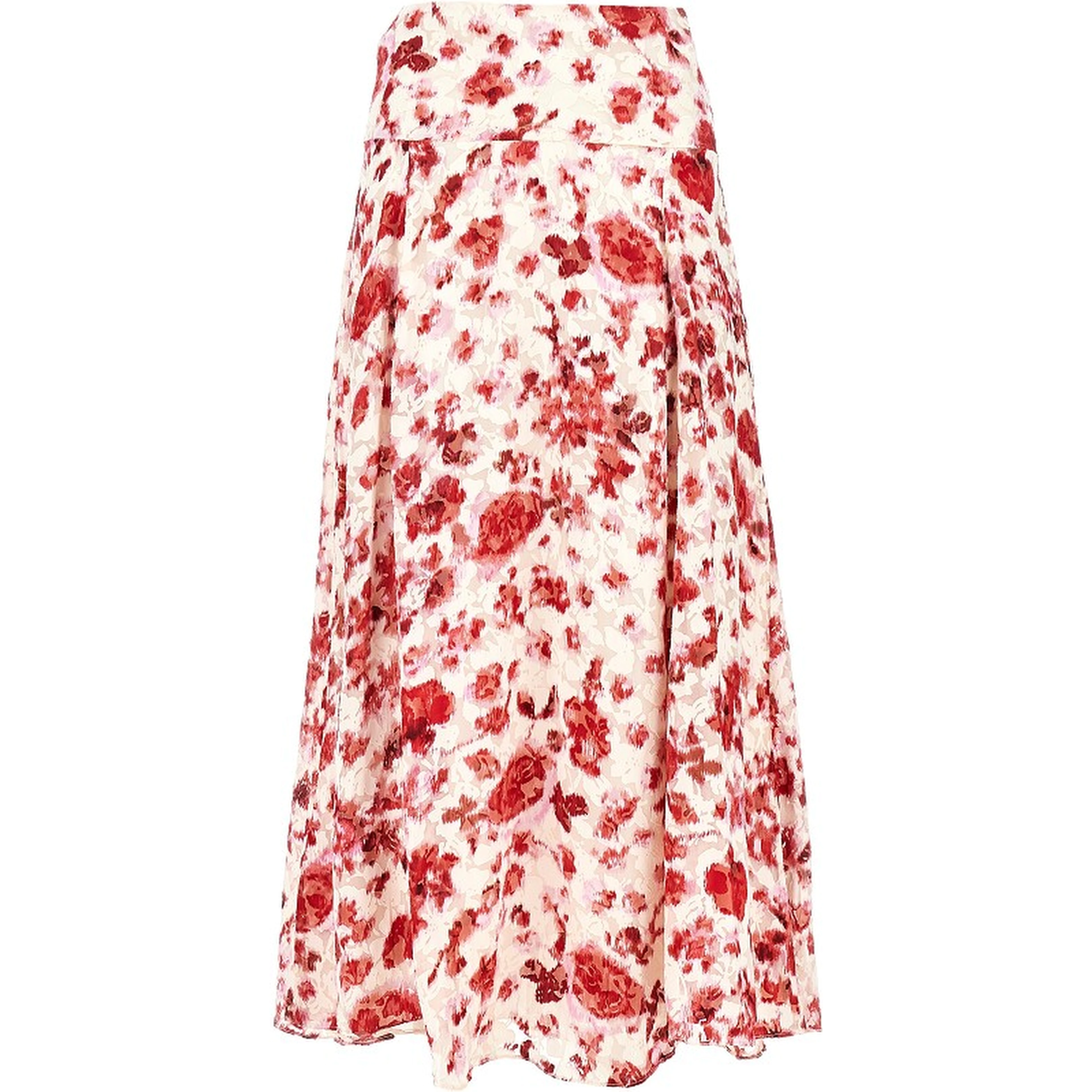 Silk-blend 'Hilza' long skirt