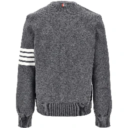 Cotton cardigan with 4 Bar detail
