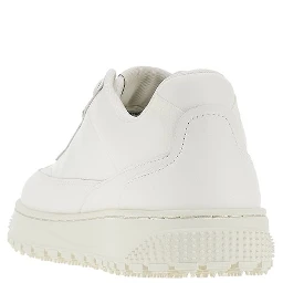 Leather sneakers with side logo