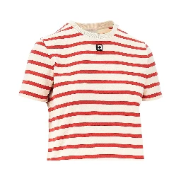 Striped T-shirt with logo detail