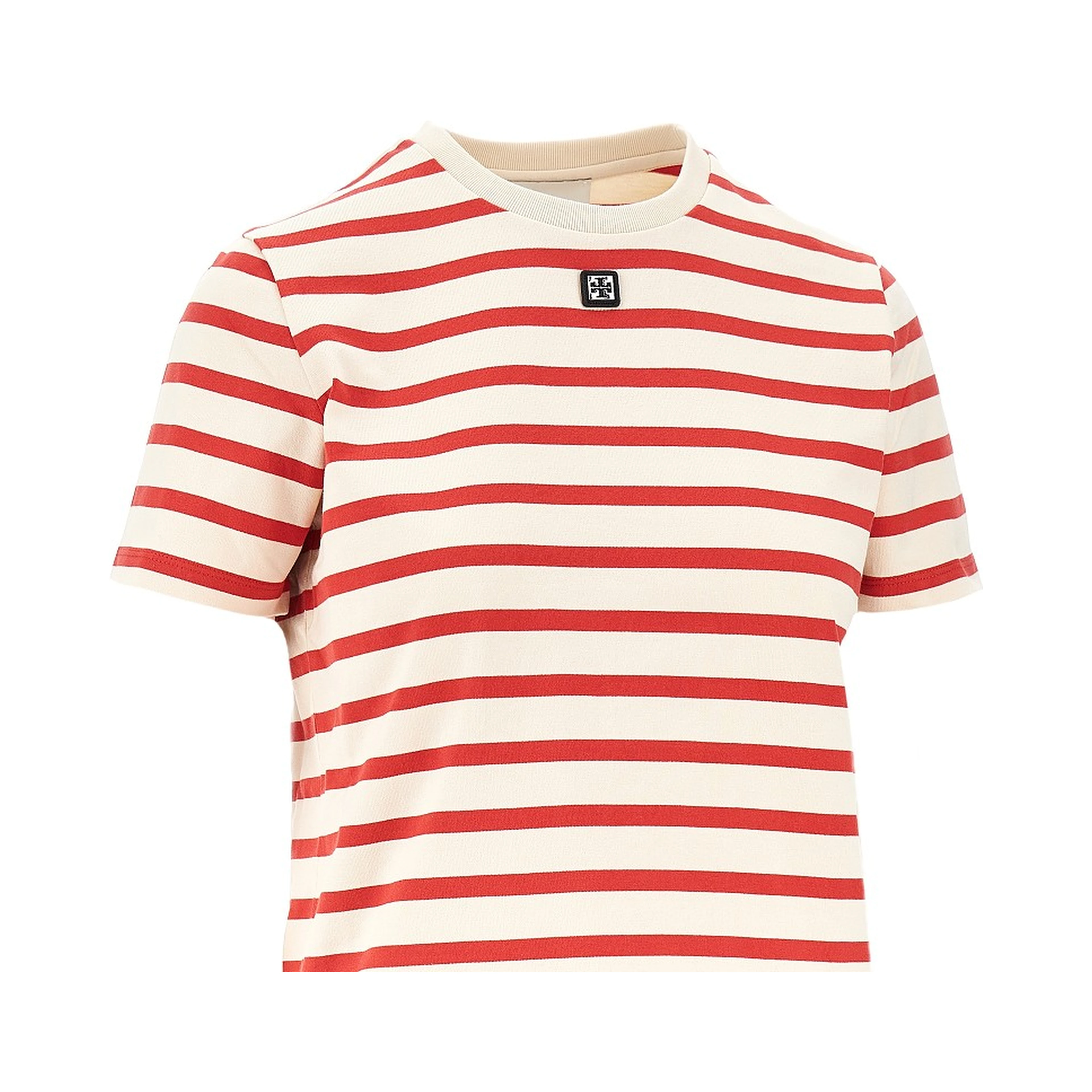 Striped T-shirt with logo detail